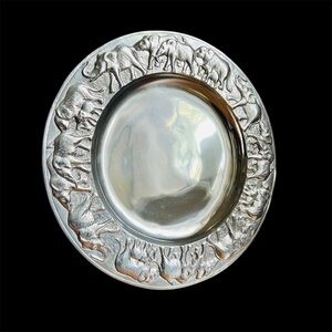 Arthur Court 14” Elephant Plate Server Platter Stamped  1987 Serverware 131